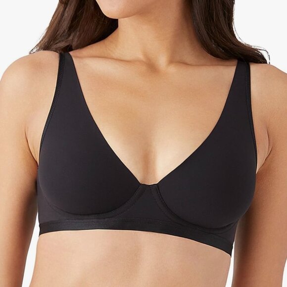 NWOT b.tempt'd by Wacoal Nearly Nothing Underwire Plunge Bra 34D in Black - Picture 4 of 5